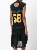 sequin number print dress