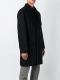 textured peaked lapel coat