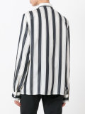 concealed fastening striped shirt
