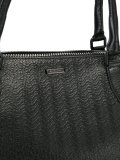 textured zipped tote bag