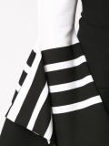 striped balloon sleeves blouse
