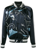 lion print bomber jacket