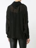 buttoned sheer blouse