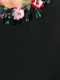 floral neck drop waist dress