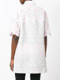 shortsleeved floral motif coat