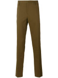 flannel slim trousers