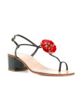 flower embellished sandals