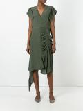 asymmetric ruched dress