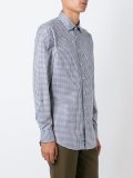 checked button down shirt
