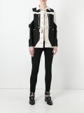 colour block parka jacket 