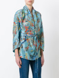 printed wrap blouse 