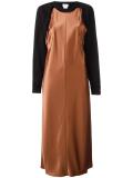 sweatshirt overlay satin dress