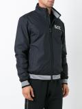 contrast trim bomber jacket