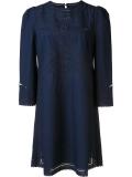 perforated detailing flared dress