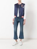 floral embroidery bomber jacket 