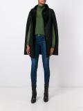 buttoned cape