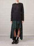 suede asymmetric skirt