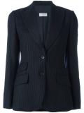 pinstriped fitted jacket