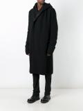 off centered hooded coat