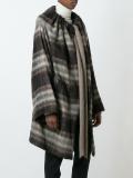 checked single breasted coat