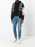 contrast panel bomber jacket 