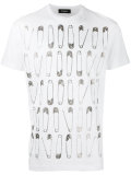 striped safety pin T-shirt