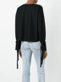 'Sonar' sleeve tie sweatshirt