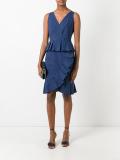 ruffled peplum dress