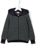padded hood knit jacket