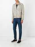 zipped bomber jacket