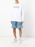 'work' print sweatshirt