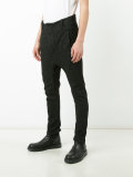 skinny drop-crotch trousers