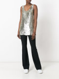 sequin sleeveless vest top