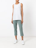 folded hem cropped trousers