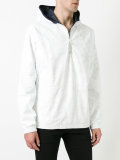 zipped neck hoodie