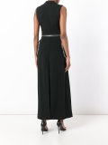 sleeveless slit coat