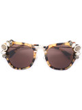 tortoiseshell oversized sunglasses