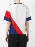 balloon sleeves colour block T-shirt