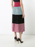 striped A-line skirt