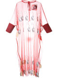 sheer mouse appliqué dress