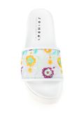 floral embroidered flip flops