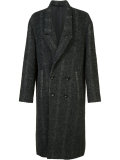 double-breasted midi coat