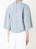 striped denim blouse