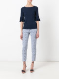 pleated trim blouse