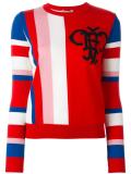 stripe detail logo jumper