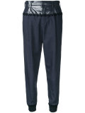 plaid cropped trousers