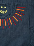 embroidered dungarees