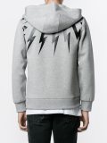 lightning bolt print hoodie