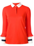 contrast-cuff top