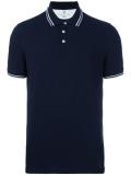 striped collar polo shirt